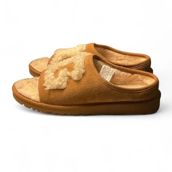 Ugg Women's Tan and Brown Slides - Picture 1 of 4